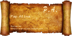 Pap Alina névjegykártya